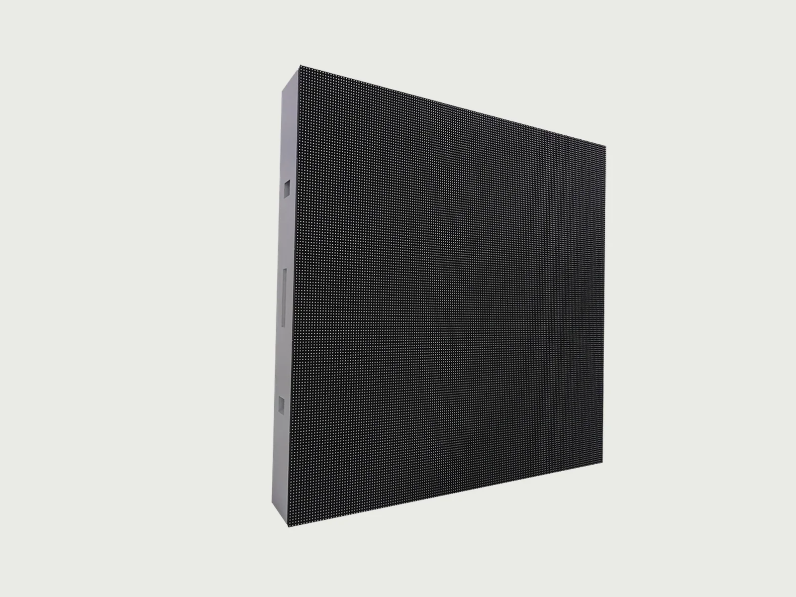 B Series outdoor fixed LED cabinet shown from the front and side
