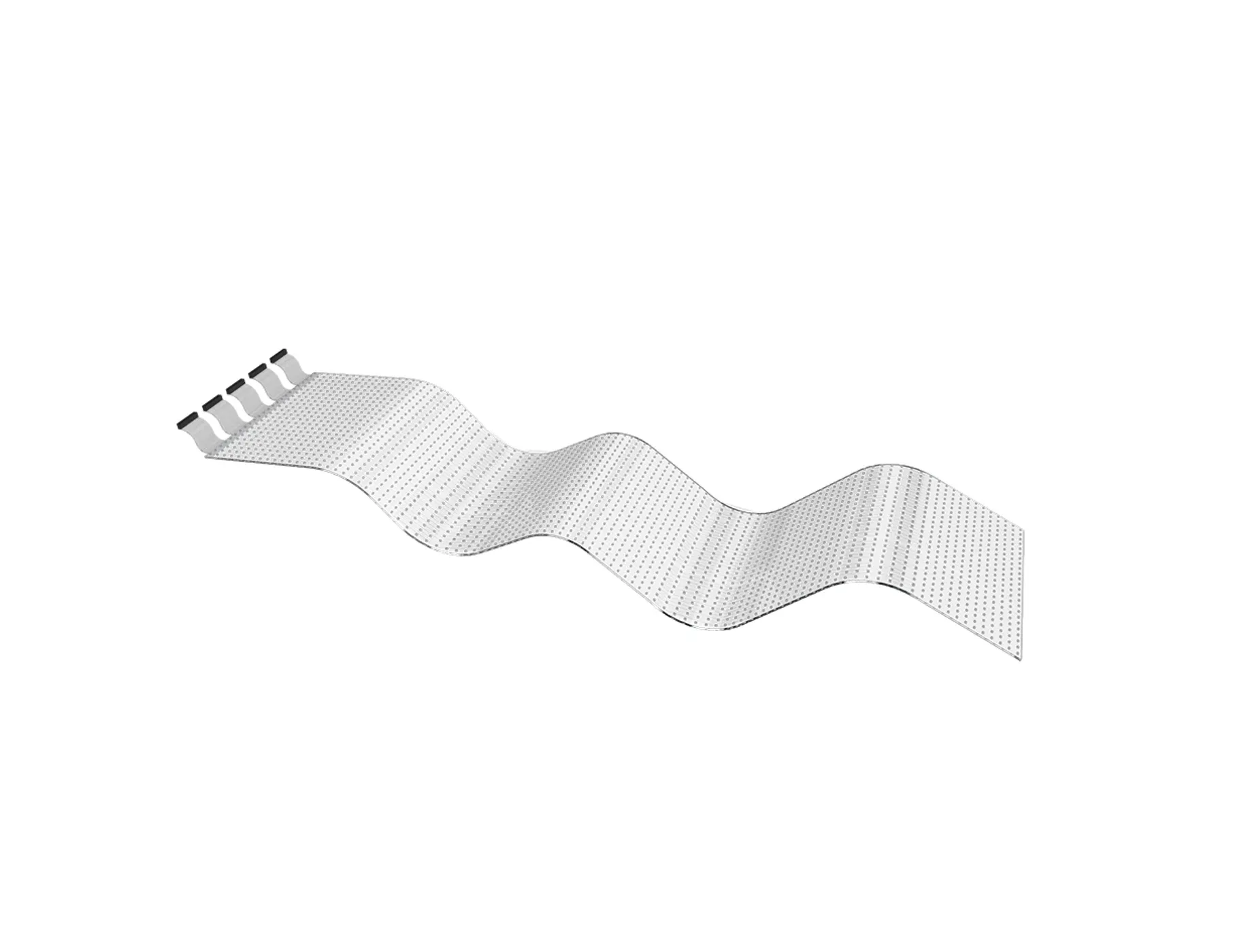 Diamond crystal LED film with a wave-shaped flexible surface