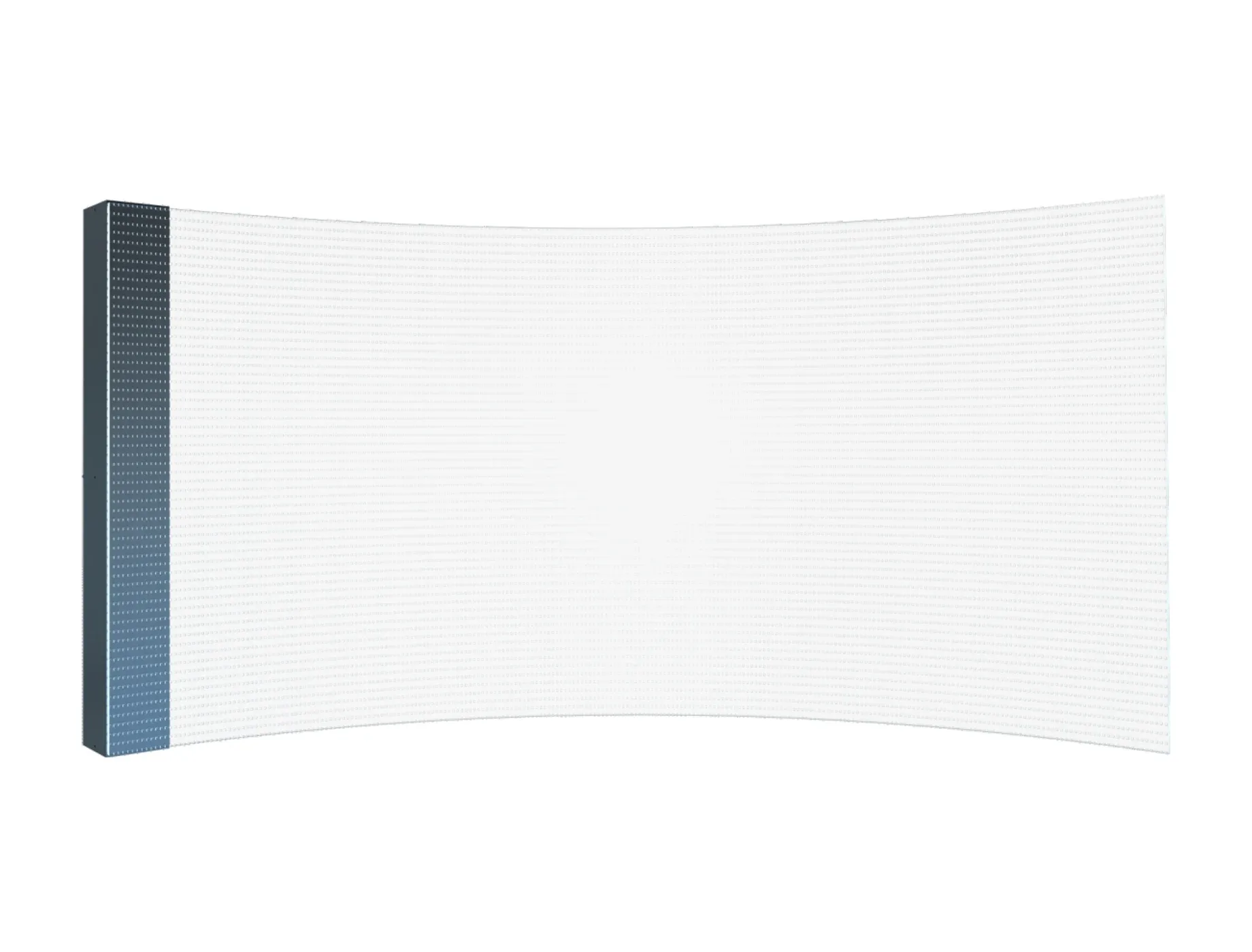 Curved LED film panel with an integrated edge connection housing
